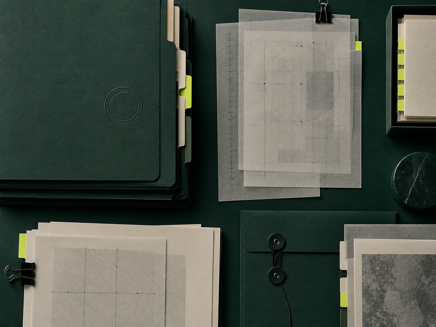 Layered archive folders and paper records